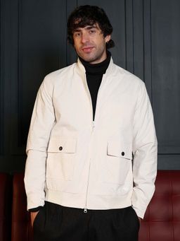 Campus Sutra - Men Off White Checks Jacket