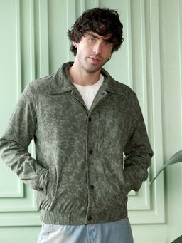 Campus Sutra - Men Green Tie & Dye Jacket