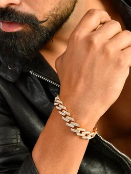 Voylla - Eclipse Alpha American Diamond Men's Bracelet