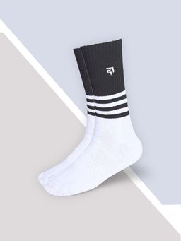 Footprints - Black Bamboo Compression Unisex Running & Cycling Sports Socks