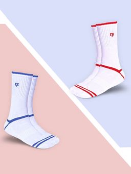 Footprints - Multi-Color Bamboo Compression Unisex Sports Socks (Pack of 2)