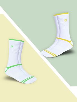 Footprints - Multi-Color Bamboo Compression Unisex Sports Socks (Pack of 2)