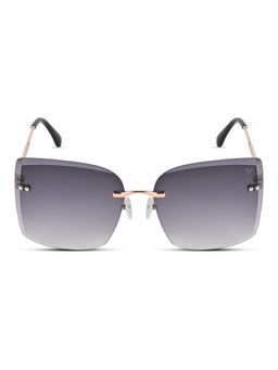 Voyage - Black and Clear Gradient and Rim less Square Sunglasses for Women (2206MG3749)