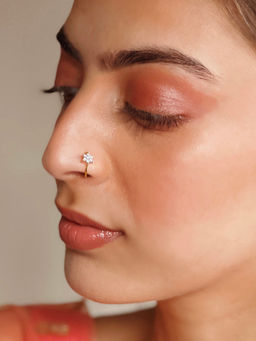 Azai by Nykaa Fashion - Minimal Wedding AD Stone Nose Ring