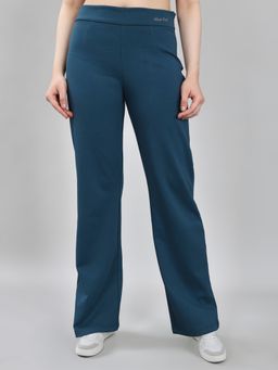 Monte Carlo - Women Regular Fit Solid Teal Trackpant