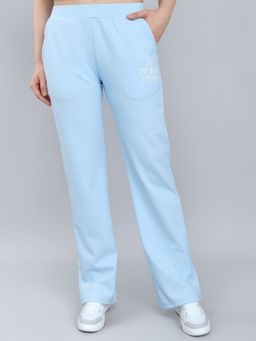 Monte Carlo - Women Regular Fit Solid Blue Trackpant