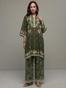 Libas - Green Floral Printed Co-Ord Set