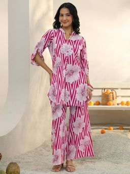 Libas - Pink Floral Printed Co-Ord Set