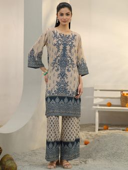 Libas - Off White Floral Printed Co-Ord Set