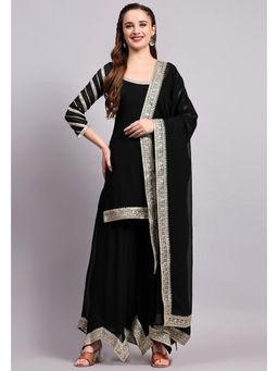 UTSAV FASHION - Embroidered Kurti With Sharara & Dupatta
