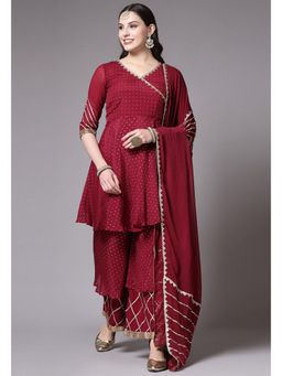 UTSAV FASHION - Women Embroidered Empire Sequinned Kurti With Palazzo & Dupatta