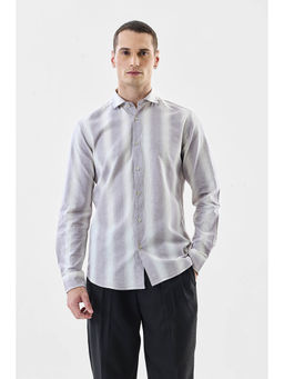 Snitch - Lavender Stripes Slim Fit Shirt