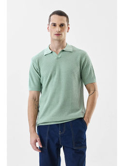 Snitch - Green Solid Regular Fit Polo T-Shirt