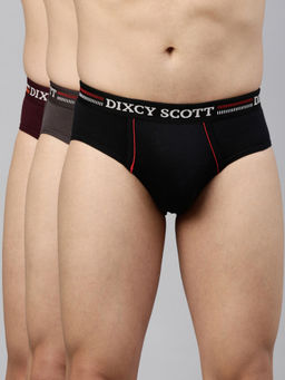 Dixcy Scott - Mens Brief Modern Fit Solid Innerwear (pack Of 3)