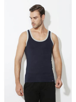 Van Heusen Innerwear - Men Navy Solid Casual Gym Vest