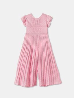 R&B - Pink Polka Dot Printed Jumpsuit