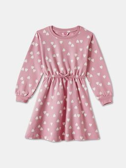 R&B - Pink Full Sleeves Printed Dress