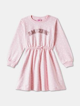 R&B - Pink Full Sleeves Printed Dress