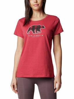 Columbia - Womens Red Daisy Days Short Sleeve Graphic Tshirt
