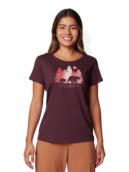 Columbia - Womens Red Daisy Days Short Sleeve Graphic Tshirt