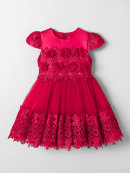 Hopscotch - Floral Applique Lace Dress