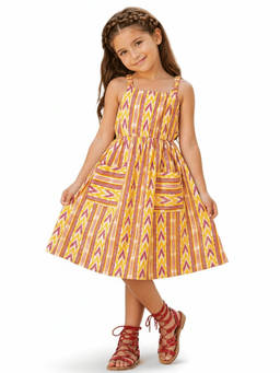 Hopscotch - Ikat Strappy Casual Dress