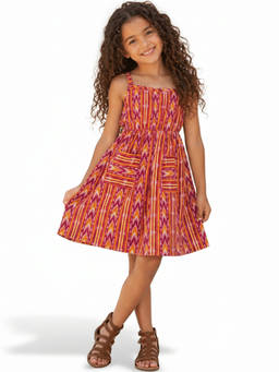 Hopscotch - Ikat Strappy Casual Dress
