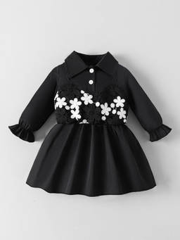Hopscotch - Floral Lace Collared Dress