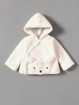 Hopscotch - Teddy Applique Hooded Fleece Jacket