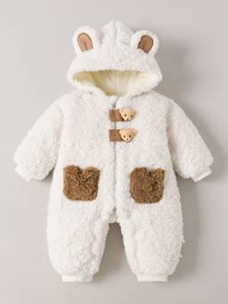 Hopscotch - Fluffy Textured Hooded Romper