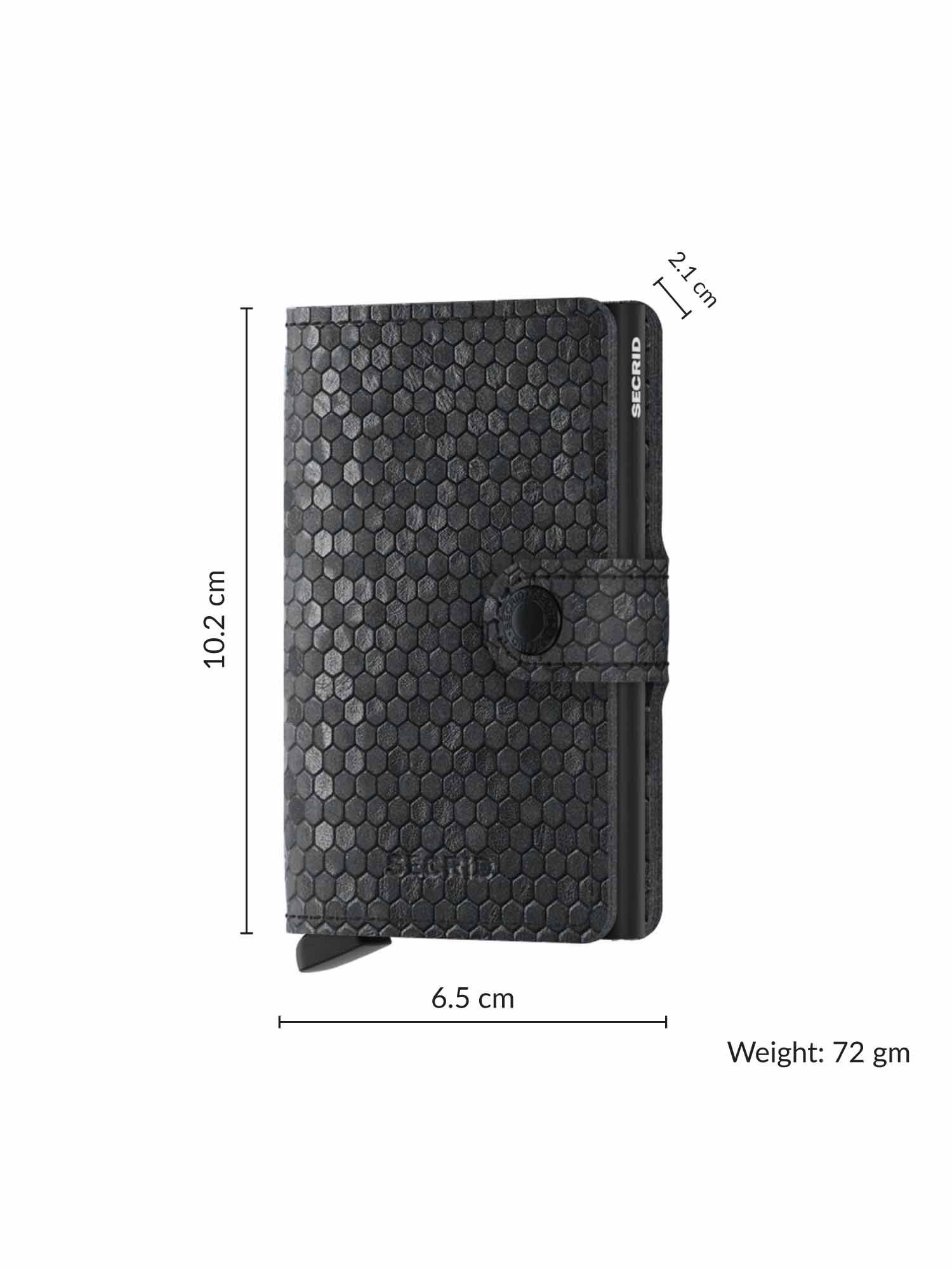 Buy Secrid Hexagon (MHE) Mini wallet - Black Online