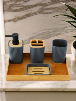 UMAI - Bathroom Accessories, Grey (Set of 5)