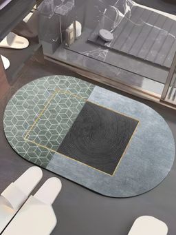 UMAI - Oval Bathmat Soft Anti Skid Bath Mat, Multi-Color