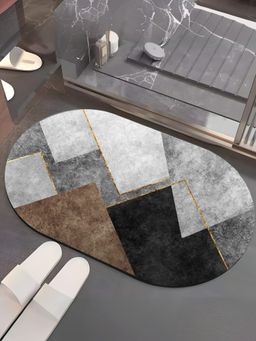 UMAI - Oval Soft Anti Skid Non-Slip Bath Mat, Multicolor