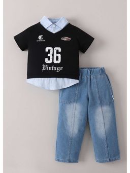 Hopscotch - Layered T-Shirt And Jeans