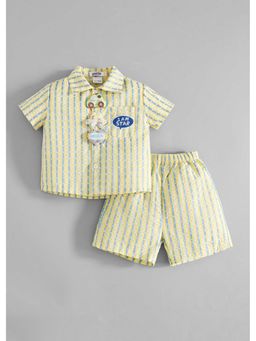 Hopscotch - Striped Shirt And Shorts