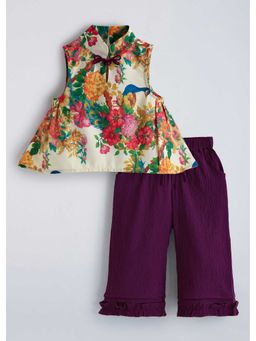 Hopscotch - Floral Cut And Sew Top And Pant