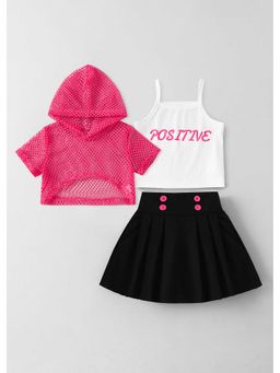Hopscotch - Mesh Hoodie Cami And Skirt