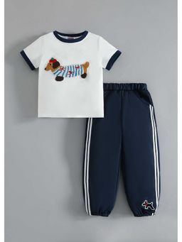 Hopscotch - Puppy Chenille Embroidery T-Shirt And Joggers