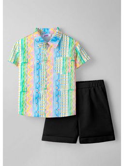 Hopscotch - Graphic Print Shirt And Shorts