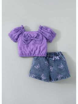 Hopscotch - Butterfly Bow Applique Top And Shorts