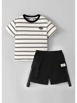 Hopscotch - Striped T-Shirt And Shorts