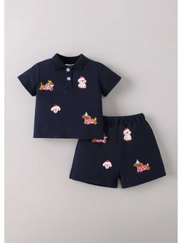 Hopscotch - Animal Graphic Polo T-Shirt And Shorts
