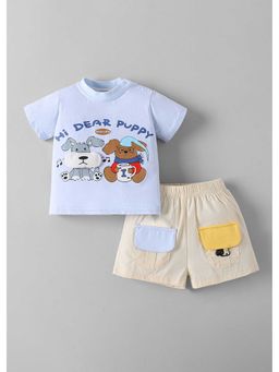 Hopscotch - Puppy Applique T-Shirt And Shorts