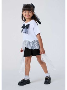 Hopscotch - Bow Applique Top And Skorts