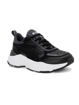 Puma - Cassia Laser Cut Women Black Sneakers