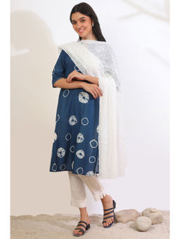 Aurelia - Womens Embroidered Schiffli Kota Dupatta