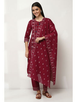 Rangriti - Women Red Cotton Dupatta