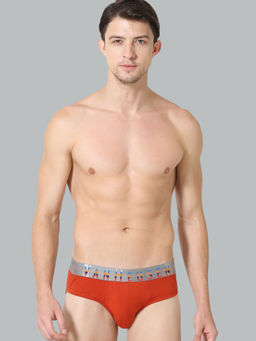Van Heusen Innerwear - Men Colour Fresh & Elasticized Waistband Briefs - Orange
