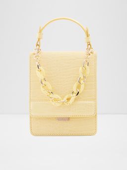 Aldo - UNALITH740 Yellow Solid Top Handle Bag